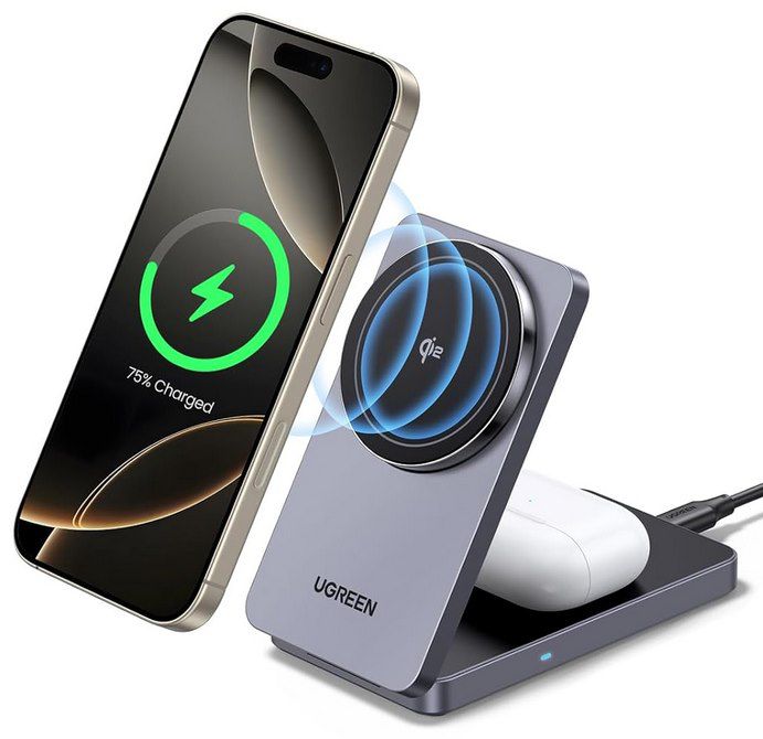 ugreen magflow qi2 ladestation 2in1 mit magsafe für 29,99 euro statt 35 euro