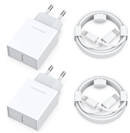 25W usb c netzteil 2x mit 2m lightning kabel für 7,64 statt 13