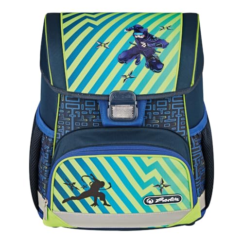 herlitz kinder schulranzen funky ninja loop unisex mehrfarbig größe m
