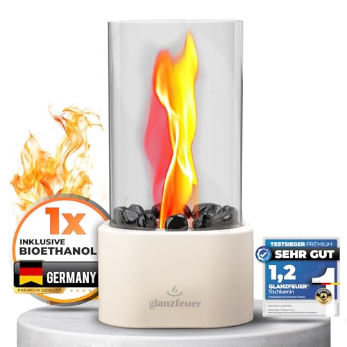 glanzfeuer tischkamin bio ethanol tischfeuer für indoor und outdoor ambiente