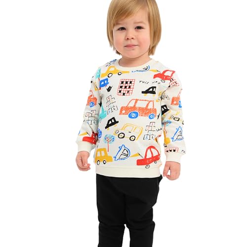 deiko kinder unisex outfit 100% baumwolle 2tlg langarm oberteil hose schwarz