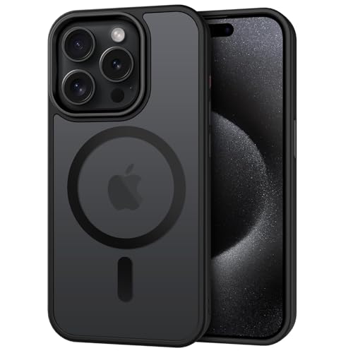cacoe magnetisches case für iphone 15 pro 6.1 zoll, kompatibel mit magsafe, stoßfest, kratzfest