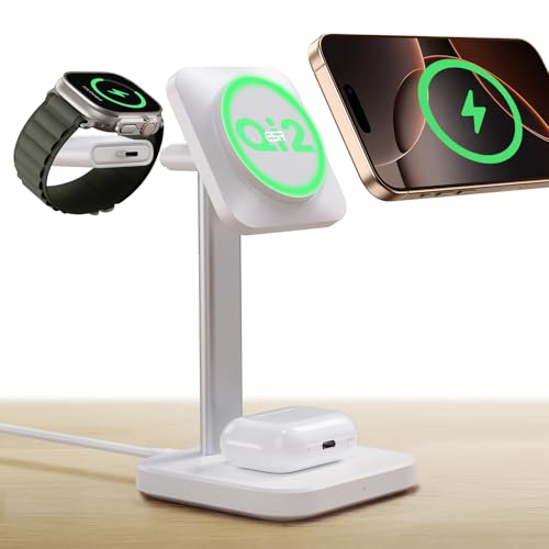 esr qi2 3-in-1 ladestation für apple mit kabelloser ladefunktion