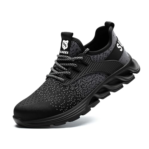 SUADEX Sicherheitsschuhe Stahlkappen Arbeitsschuhe Herren Damen Atmungsaktiv 37-48 EU