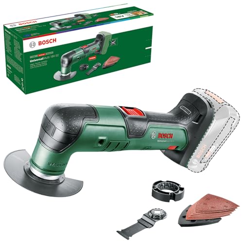 bosch universalmultitool 18v-32, akku-multifunktionswerkzeug, sägen, schneiden, schleifen