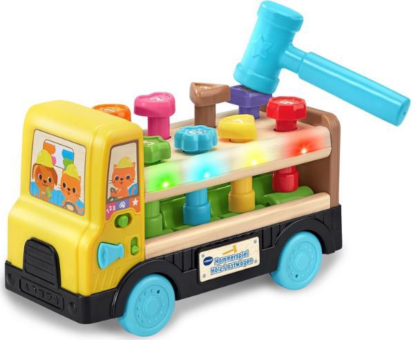 vtech holz-lastwagen hammerspiel für kinder, 23,90 statt 30