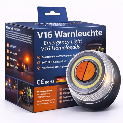 Produktbild: V16 Warnleuchte Auto & PKW EU Zulassung IDADA 21020060 - Pannendreieck 2026