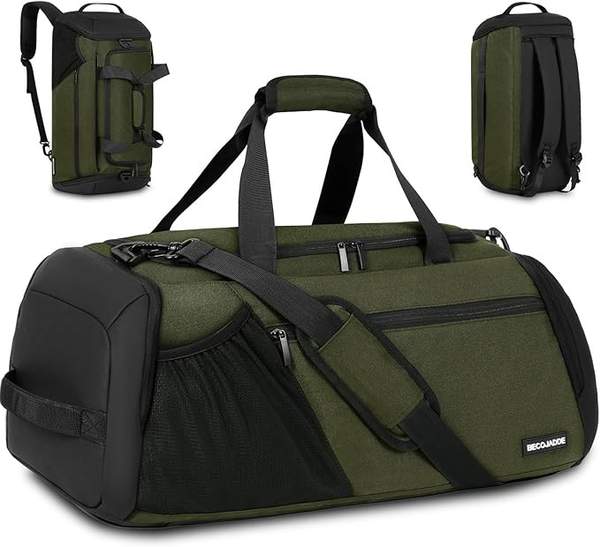 Sporttasche Herren 40L, Rucksack mit Schuhfach, wasserdicht, mehrere Taschen