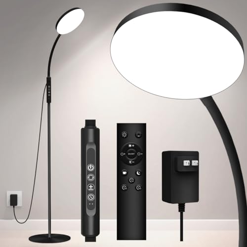 Produktbild: Stehlampe 20000 Lux LED Lichttherapielampe, dimmbar, 5 Farben, Schwarz