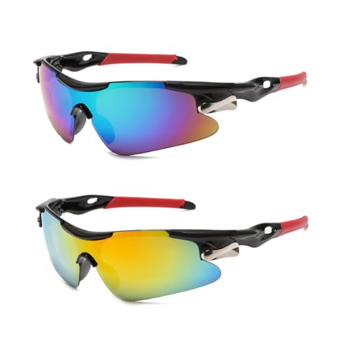 tnsray polarisierende sport-sonnenbrille 2 stück radsportbrille herren damen nachtglas