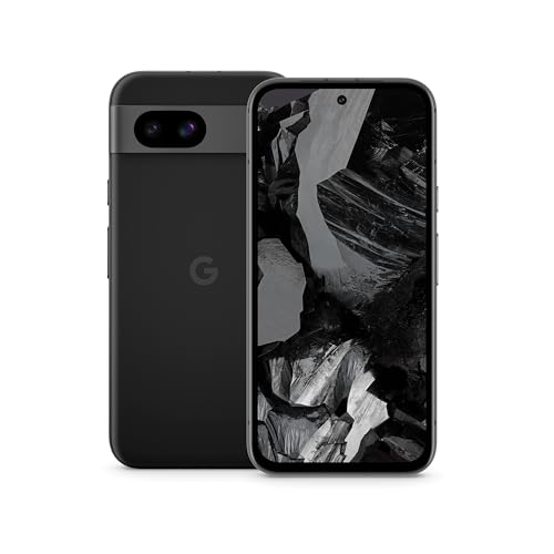 google pixel 8a smartphone android, 128gb, sim-lock-frei, fortschrittliche kamera, obsidian