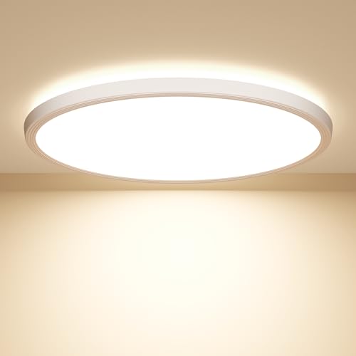 ouila led deckenleuchte flach rund 18w 1600lm 4000k ip44 wasserdicht für bad küche flur schlafzimmer