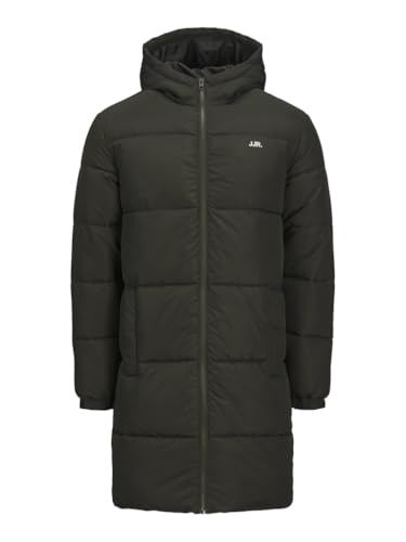 jj rebel herren puffer jacke jrebrebel logo rosinenfarben gr. m
