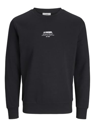 Produktbild: jj rebel jreblino sweatshirt herren crew neck in grün, schwarz, moonbeam, verschiedene größen