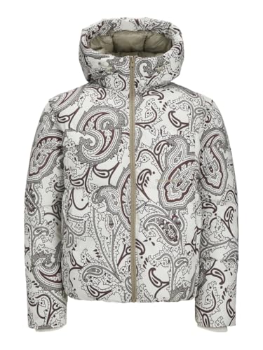 jack&jones puffer jacket jorvesterbro herren silber birke AOP L