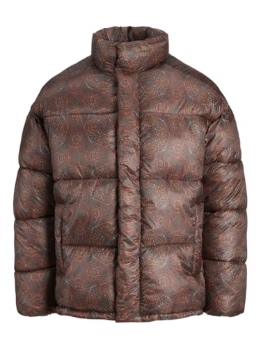 jack&jones jorgreenpoint puffer jacket männer schwarz/aop detail, größe L