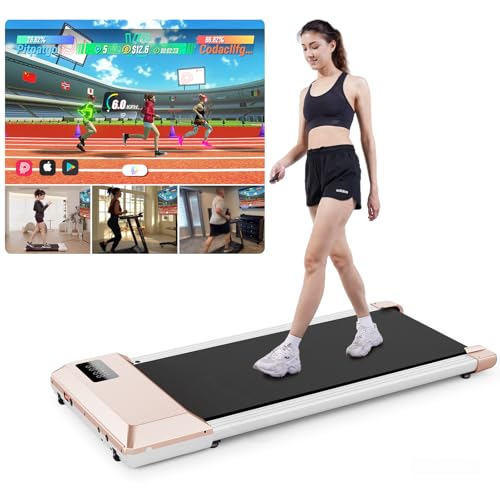 DeerRun laufband für zuhause, walking pad bis 136kg, app steuerung, multiplayer-funktion