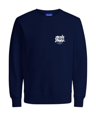 jack & jones sweatshirt joreaton crew neck ocean cavern größe m