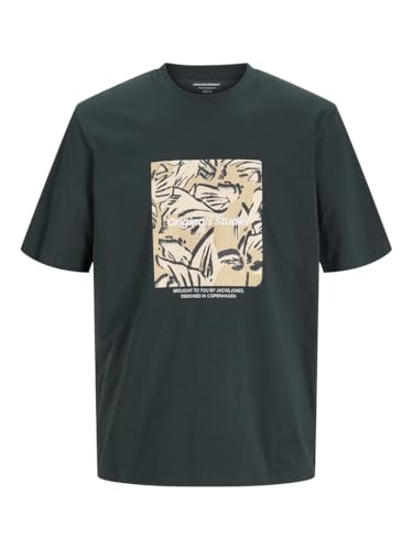 jack & jones t-shirt männer gedruckt rundhalsausschnitt, kurzarmshirt