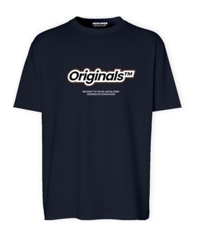 jack&jones jorvesterbro t-shirt mit branding kurzarm cotton