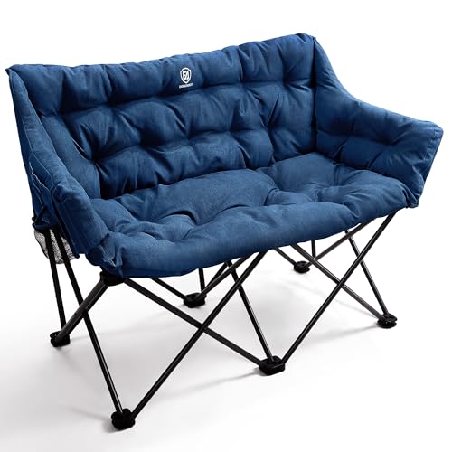 ever advanced campingstuhl 2 personen klappstuhl 320 kg belastbarkeit dicke polsterung hochlehne