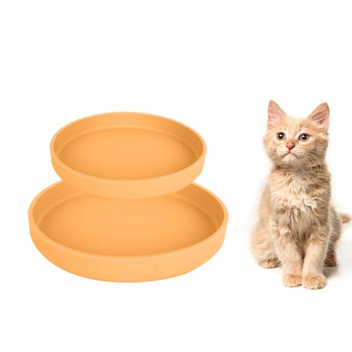 Produktbild: lollanda futternapf katzen 2er set silikon trinkschale oval futterschalen für nassfutter trockenfutter