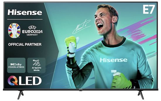 hisense 50e7nq 50 zoll qled uhd tv, 319 euro statt 436 euro