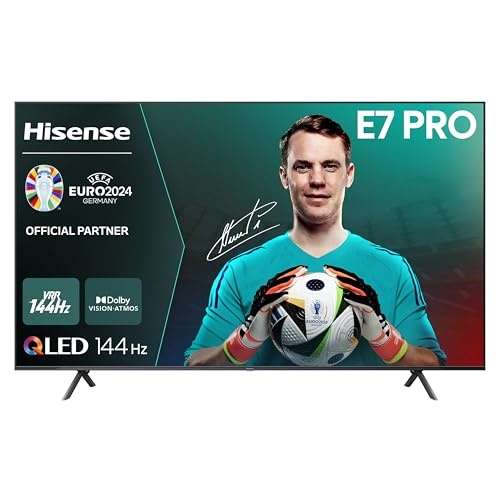 Hisense 85E7NQ Pro 85 Zoll UHD Smart TV, 215 cm, Built-In, Dunkelgrau, 2024