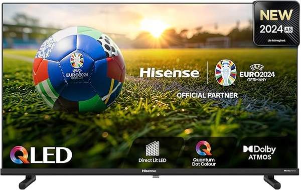 hisense 32a5nq 32 zoll qled fernseher full hd smart tv mit triple tuner, dolby atmos