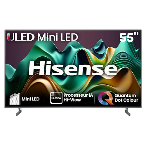 hisense 55U6NQ 139 cm (55 zoll) 4k led tv mit integriertem fernsehempfang, anthrazit