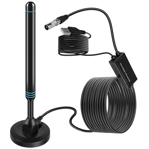 Vegena dvbt/dvbt2 antenne, digitale zimmerantenne mit 5m verlängerungskabel, 360 empfang