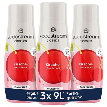 sodastream sirup kirsche zuckerfrei 3er pack 9l ab 11,39 statt 14