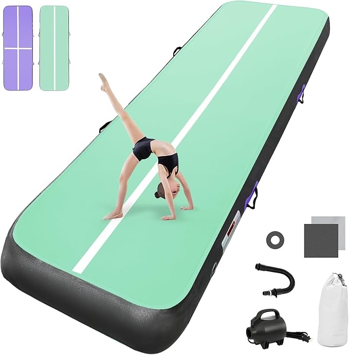 Airtrack Matte 3m hoch 20cm mit elektrischer Luftpumpe, aufblasbar, Gymnastikmatte