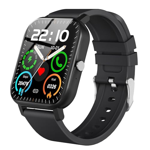 smartwatch mit telefonfunktion für damen und herren, 1,85" ip68 wasserdicht, herzfrequenz, blutsauerstoff, schlafmonitor, whatsapp für ios und android