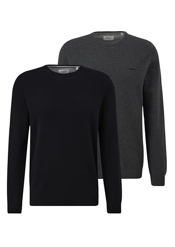 s.Oliver Herren Pullover aus Baumwolle, modischer Strukturstrick, casual style