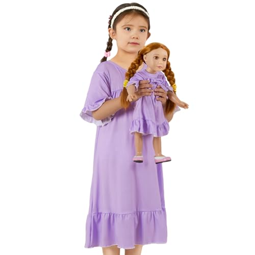 mhjy nachthemd mädchen nachtkleid kinder 3-10 jahre weich dehnbar prinzessin nachtwäsche