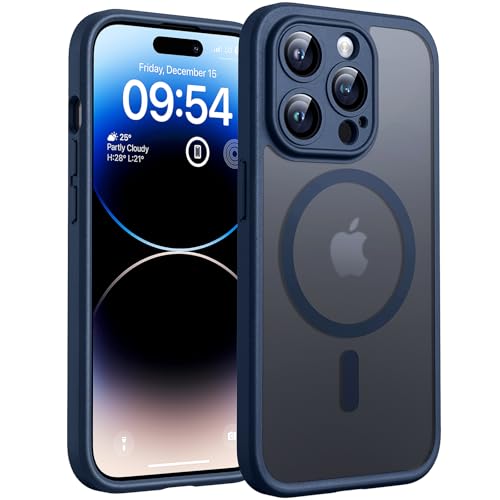 tocol iPhone 14 Pro Max hülle, magsafe, stoßfest, kratzfest, magnetisch, blau