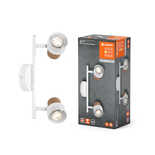 ledvance decor spot cork, 2x3,4w, 460lm, dimmbar, gu10, warmweiß, verstellbar