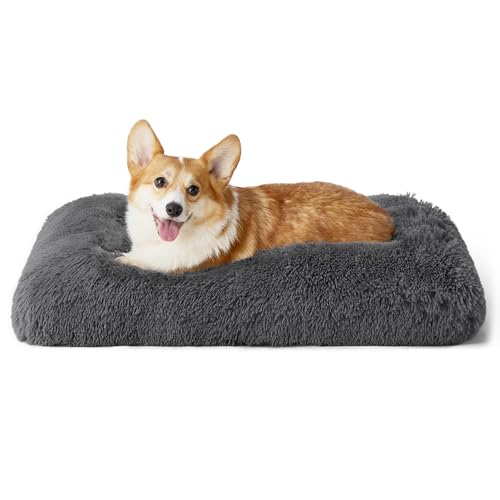 hundebett für mittelgroße hunde 74x53x8 cm waschbar rutschfest dunkelgrau bedsure