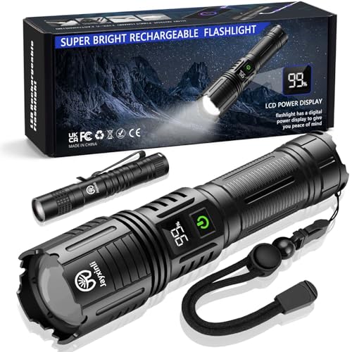 jayxinli taschenlampe 500000 lumen led usb aufladbar 5 lichtmodi für camping hunde notfälle