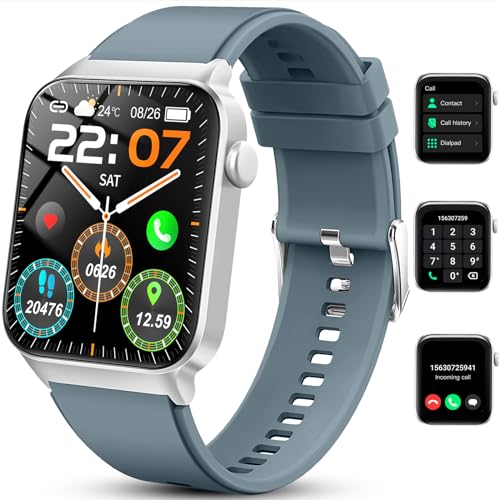 smartwatch mit telefonfunktion 1.85 zoll volltouch fitnessuhr 113 sportmodi ip68 wasserdicht