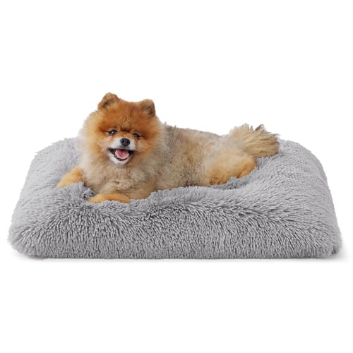 bedsure hundebett für große hunde 61x45x8 cm waschbar rutschfest hellgrau