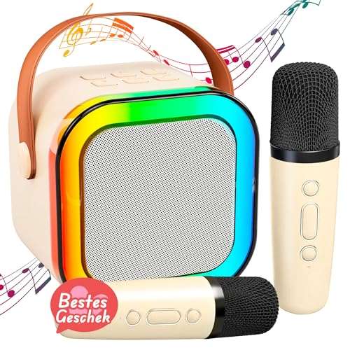 karaoke maschine kinder mit 2 mikrofonen - kinder karaoke set - geschenkideen für mädchen und junge