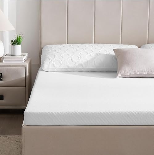 mattress topper 140 x 200 cm, 6 cm gel memory foam, oeko-tex, h2 h3, abnehmbarer bezug
