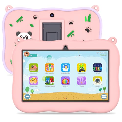 Pritom 7 Zoll kinder-tablet mit wifi, 32GB, 2GB RAM, bluetooth, kinderschutz, rosa
