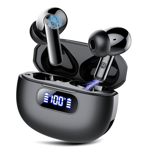 Produktbild: kabellose bluetooth kopfhörer in ear 5.3 mit 4 ench noise cancelling mic, wasserdicht