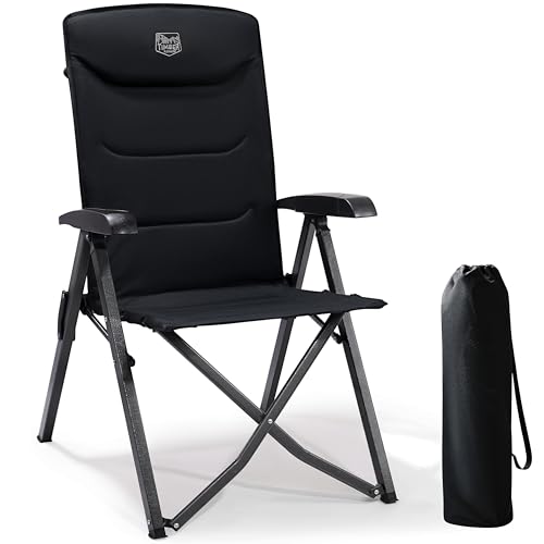 timber ridge campingstuhl klappstuhl faltbar hohe lehne 150kg 4-positionen alu mit tasche