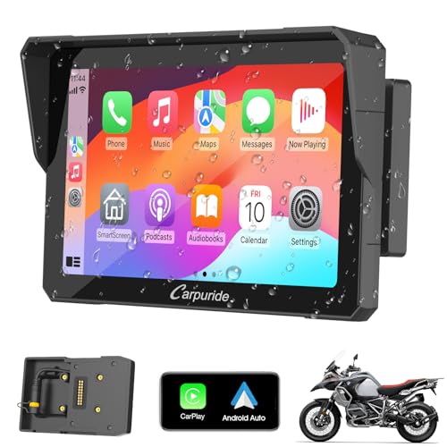 W702B Motorrad GPS mit Carplay, Android Auto, 7" Touchscreen, Bluetooth, Navigation