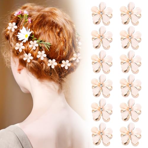 mini haarspangen damen 10 stück haarklammern blumen clips für kommunion hochzeit alltag