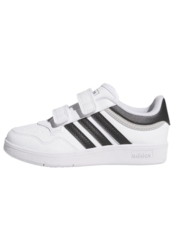 adidas hoops 4.0 sneakers für kinder, weiß/schwarz/grau, 28 eu